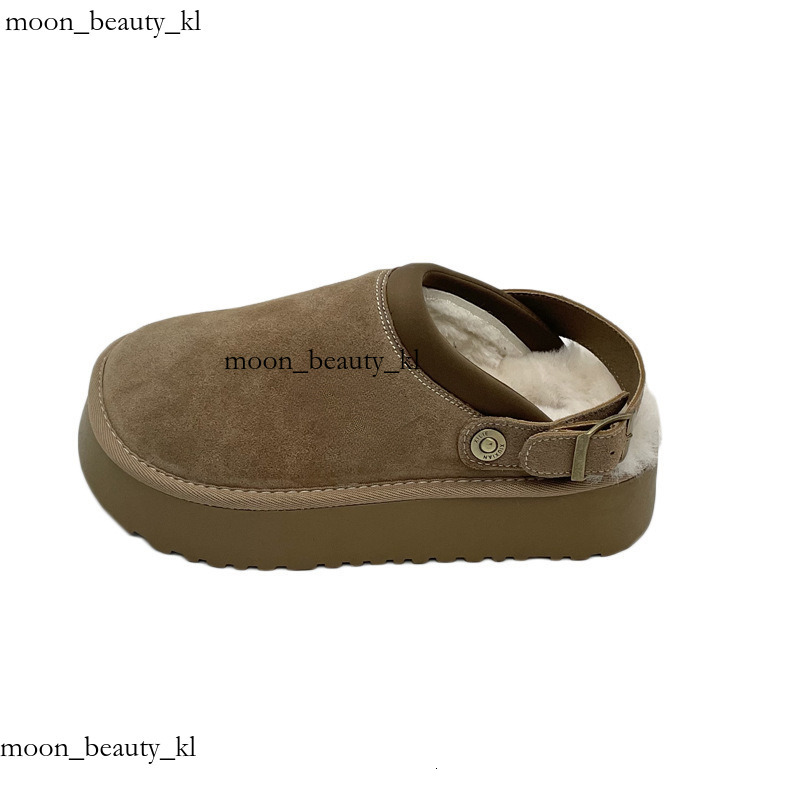 Designer Shoe Thick Soled And Plush Thick Boken Half Dragged Cotton Shoes For Women In The Autumn And Winter Of 2024, Suitable For Wearing Outside And