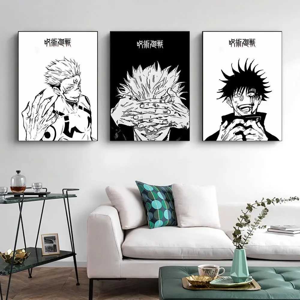 Japanese Abstract Jujutsu Kaisen Posters Anime Wall Art Kinji Hakari Pictures Satoru Gojo Manga Canvas Painting Home Room DecorXJ241104