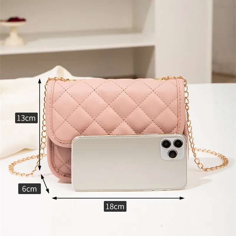 Designer Bag New Fashion Female Shoulder Bag Rhombus Embroidered Solid Color Chain Womens Shoulder Crossbody Casual Trendy Phone Bag
