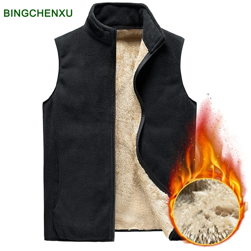 cashmere Mens Jacket Sleeveless Vest Soft Vests Casual Coats Male velvet wool vest Mens Vest Men Thicken Waistcoat Plus size 8XL 241104