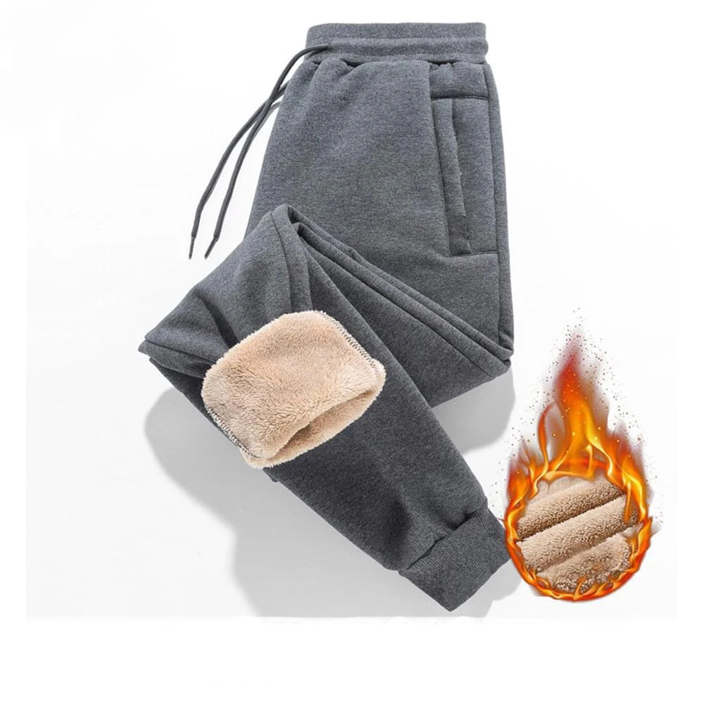 Autumn Winter Plush Thickened Sports Pants for Men Warm Casual Joggers Pants Loose Leggings for Men Sweatpants 241104