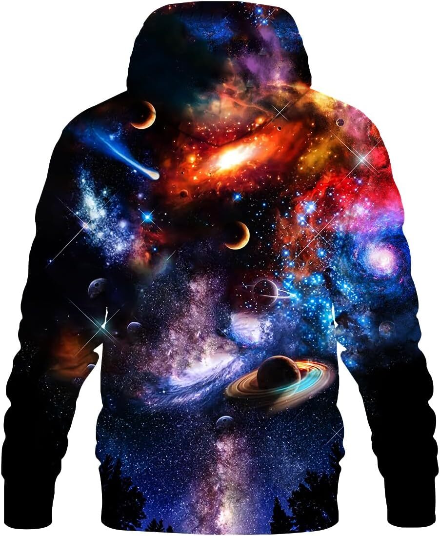 Hoodie for Mens Womens Neutral and innovative 3D printed hooded long sleeved sweatshirt suitable for men and women with large pockets Graphic Cool Tre