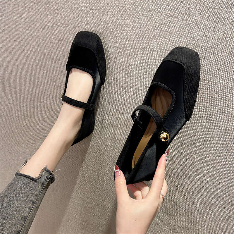Gentle A Single Shoe, Spring New Style French Versatile Mary Jane Women's Shoes, Evening Shoes With Skirt