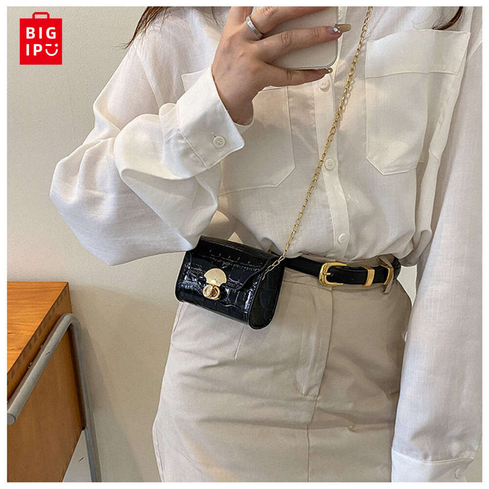 Designer Bag Korean Style Leather Bright Surface Shoulder Bag Chain Mini Crossbody Bag Fashion Metal Buckle Girl Small Wallet Lipstick Pouch handbag