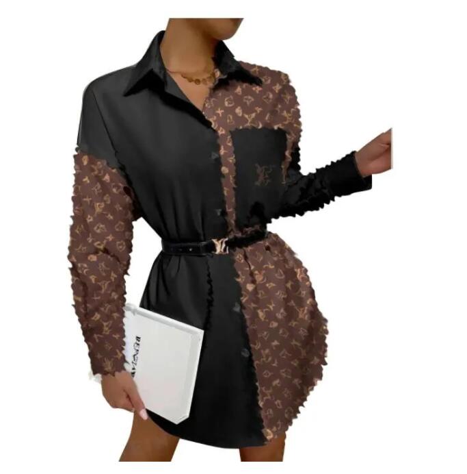 Designer Womens Shirts Blouses Luxury brand women T-Shirt New Fashion Long sleeved long tops Women's Top Casual Loose Shirt Dresses