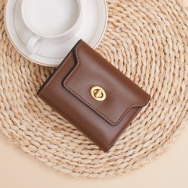 Bag Designer Solid Short Small Card Holder Girl's Women's Coin Wallet