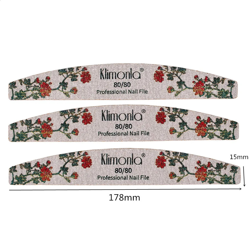 50Pcs Nails file 100 180 80 150 240 grit for Manicure accessories professional nail material Exclusive Flower Print Salon Tools 241105