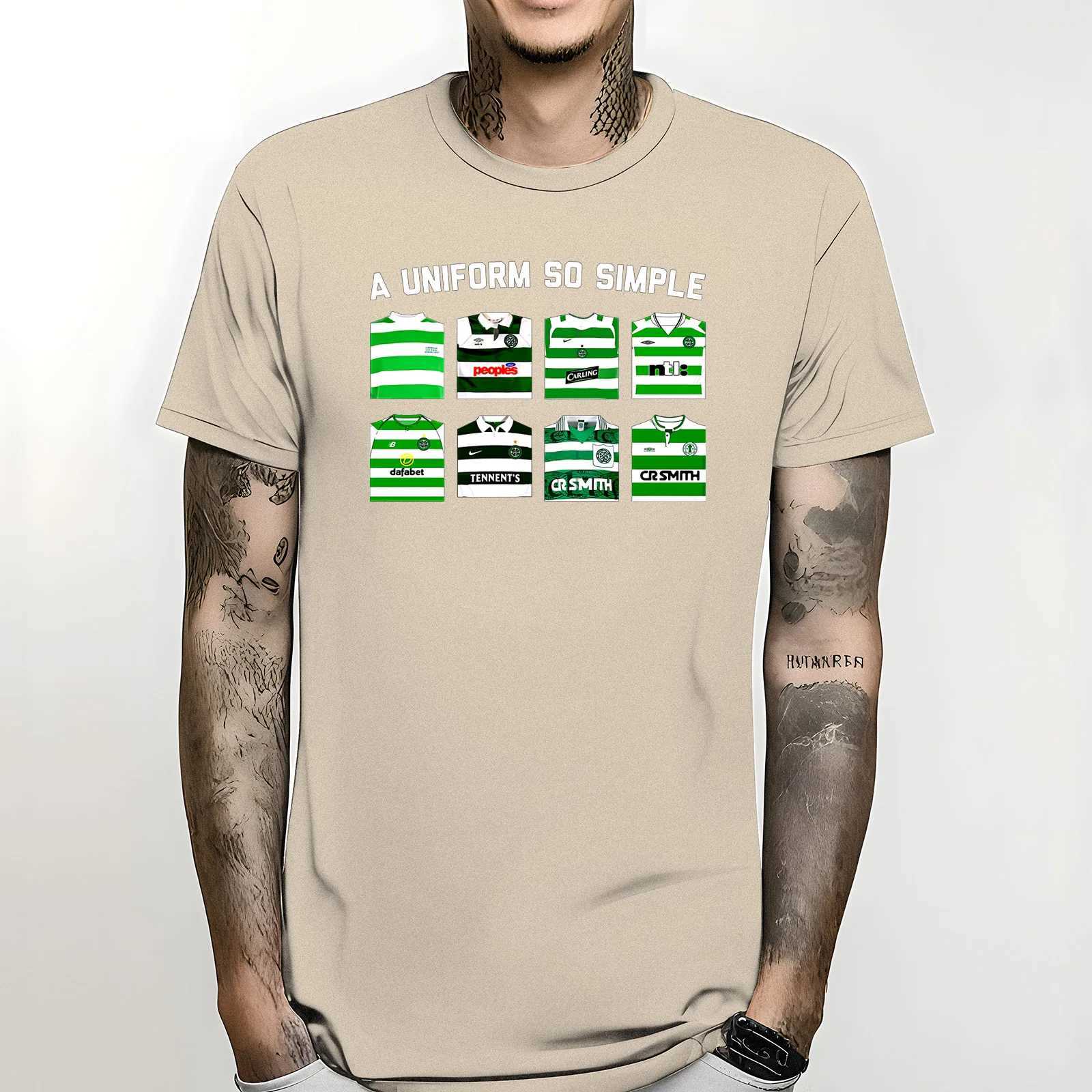 Uniform so simple Celtic Glasgow t-shirt heavyweight mens fashion clothing cotton mens designer clothing style W241105