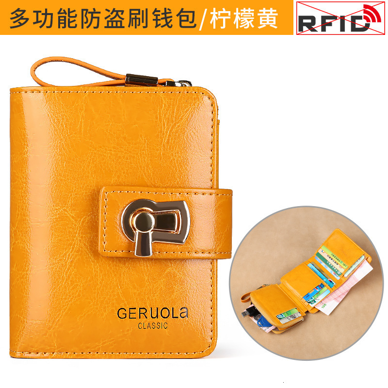 New women's designer multi card zero capacity buckle leather Korean version leather wallet