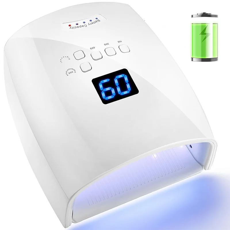 Rechargeable UV LED Lamp for Nails Wireless Gel Polish Nail Dryer Pedicure Manicure Light Cordless LED Nail Lamp For Manicure 241104