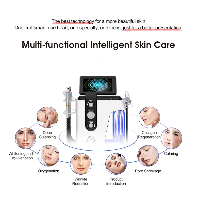 8 IN 1 Beauty Diamond Microdermabrasion Beauty Deep Cleaning Beauty Device Acne Treatment Moisturizer Pore Cleaner Machine