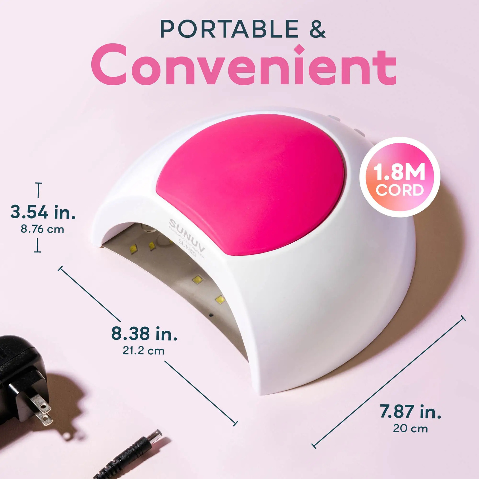 SUNUV SUN2C 48W Nail Lamp UV Lamp SUN2 Nail Dryer for UVLED Gel Nail Dryer Infrared Sensor with Rose Silicone Pad Salon Use 241104