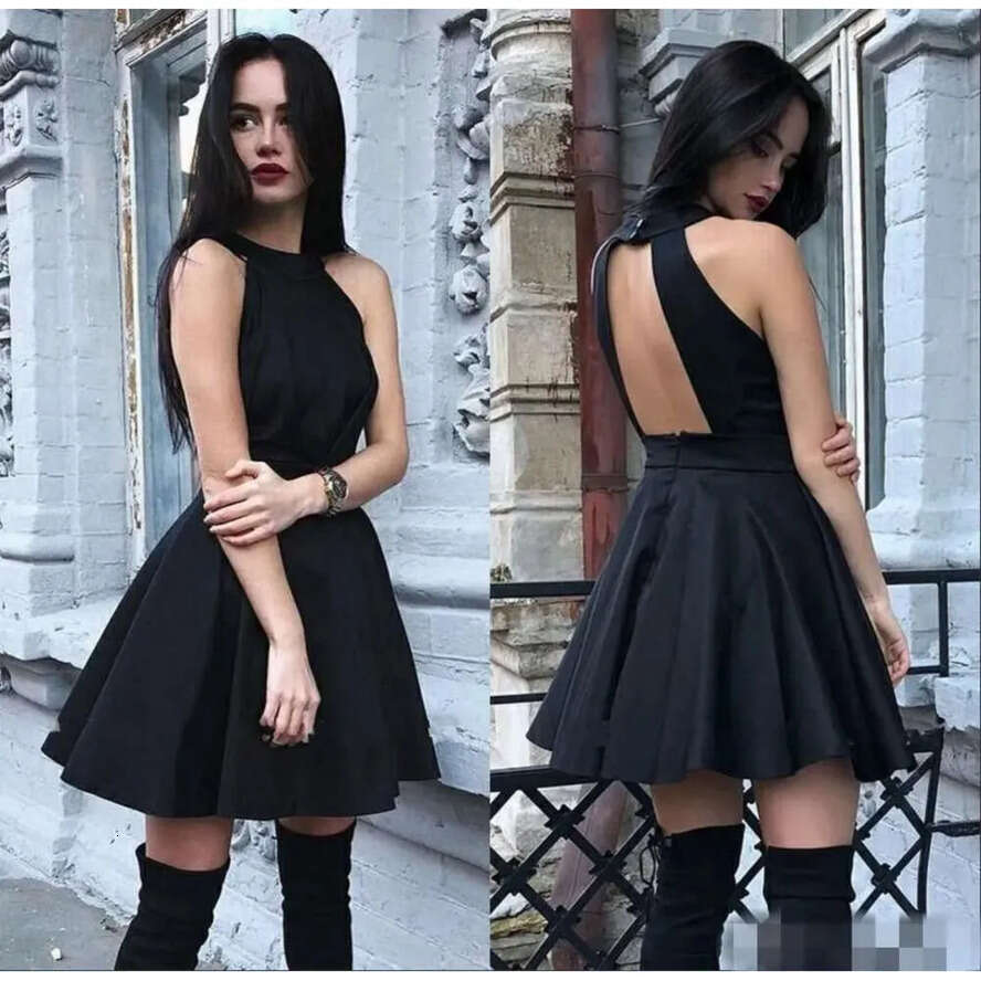 Red Satin Sexy Hollow Black Homecoming Dresses Back Short Mini Newest Tail Party Wear Formal Prom Evening Gowns Custom Made