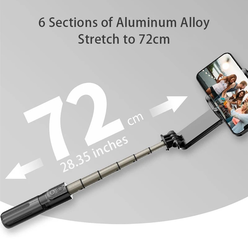 Handheld Stick Gimbal Stabilizer Holder Adjustable Fill Light Selfie Stand Bluetooth Mobile Phone For IPhone Samsung