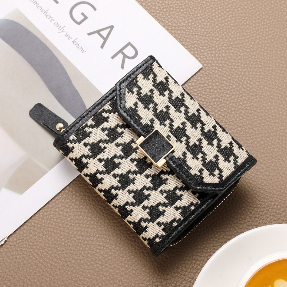 Multi Card Slot 2-in-1 Korean Style PU Leather Short Designer Handbag Holder Zipper Coin Wallet