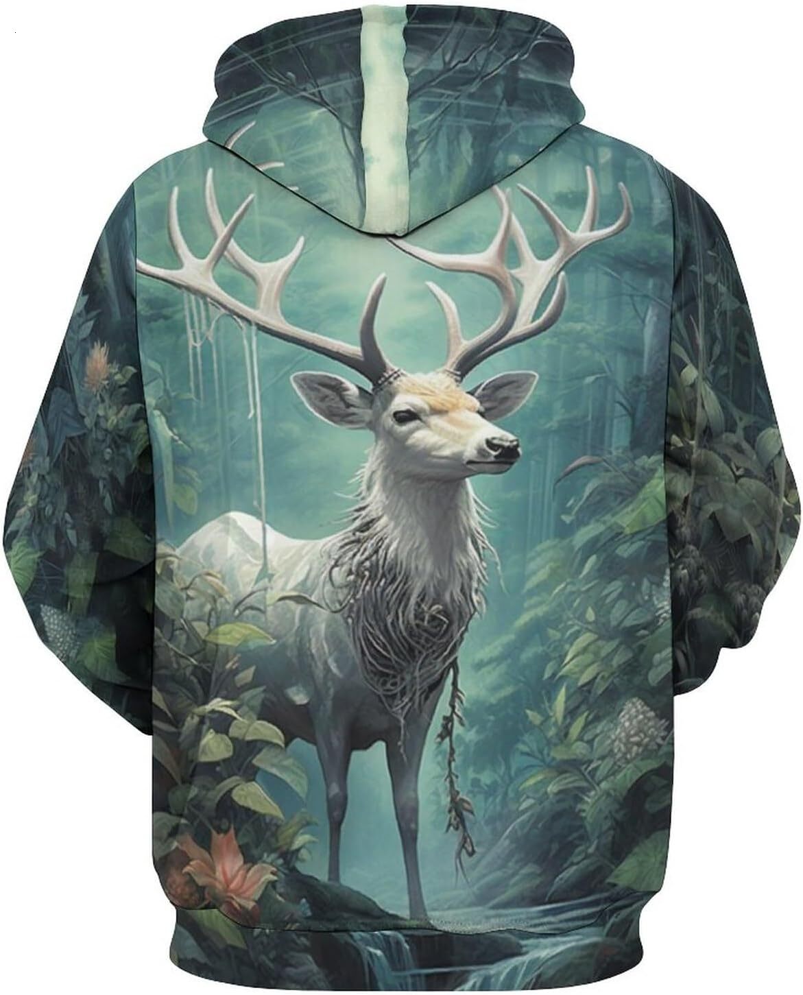 Hoodie for Mens Womens Men Womens Novelty Hoodie 3D Printed Deer Pullover Hooded Sweatshirts Casual Tops Graphic Hoodies sweatshirt Fashionable, cool,