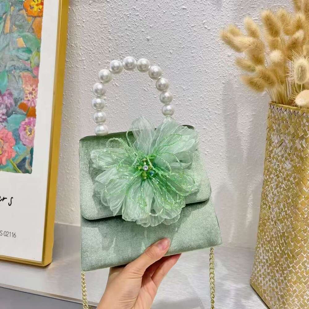 Veet Beads Beaded Square Fashion Appliques Ral Women's Handbag Wedding Party Clutch Purse Shoulder Messenger Bag