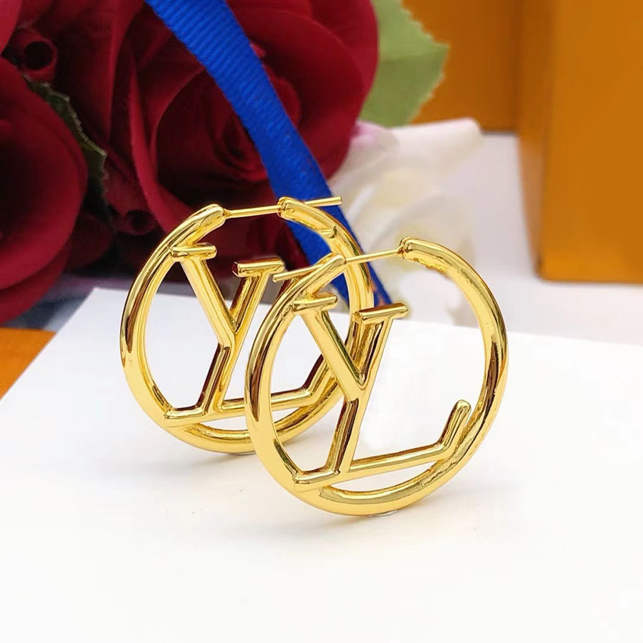 2025 Gold earrings designer for women brand hoop earrings Christmas party luxury earrings gift designer jewelry.