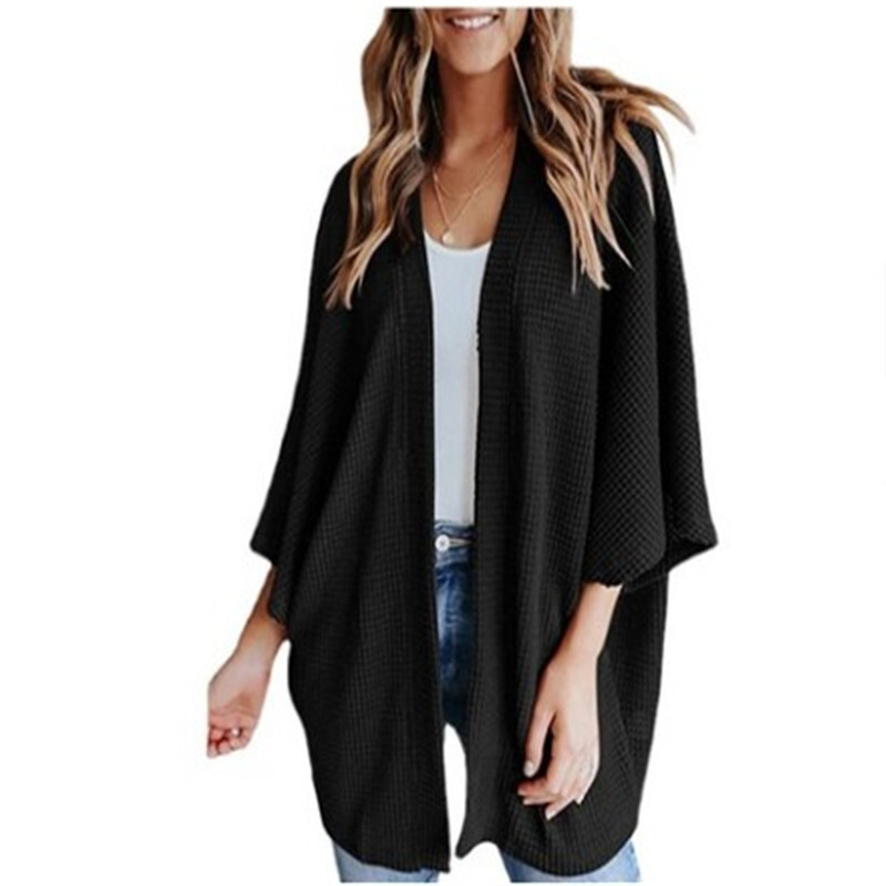 Autumn And Winter New Loose Cardigan Knitted Sweater T-Shirt Top Women's Clothing Cardigan Autumn Warm Clothing