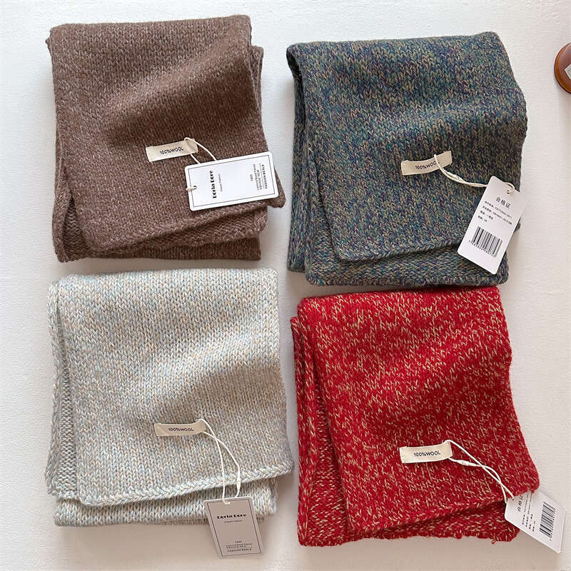 2024 new starry sky like colored ral solid color thickened winter warm scarf, versatile for couples