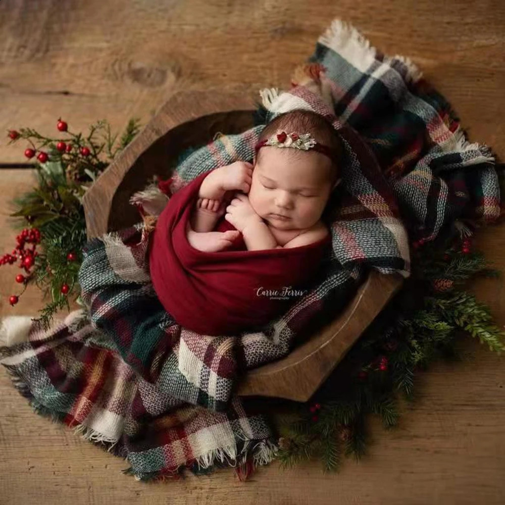 Baby Christmas hat reindeer born pography props accessories packaging pillow set girl boy po studio decoration 241105
