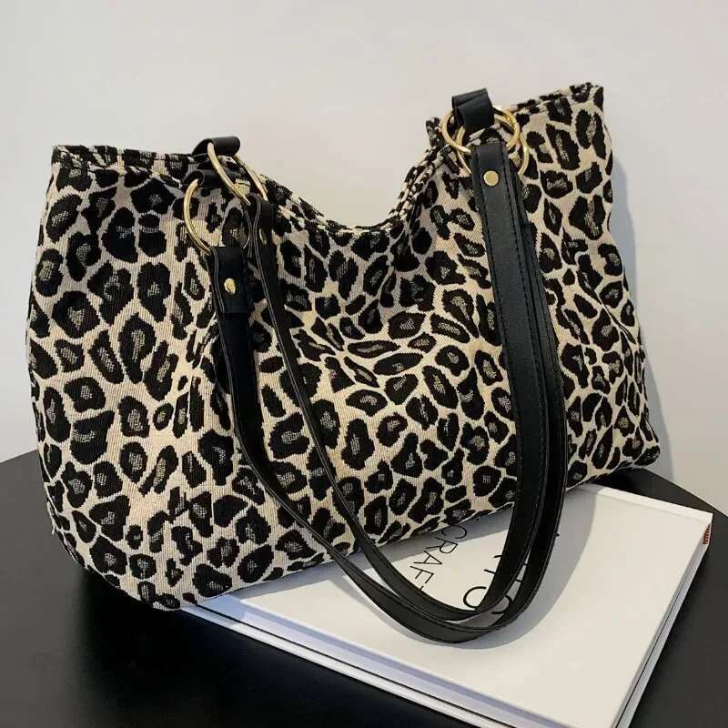 Designer Bag New Fashion Tote Bags Shopping And Travel Canvas Bags New Women Popular Handbags Large Capacity Leopard Shoulder Bags