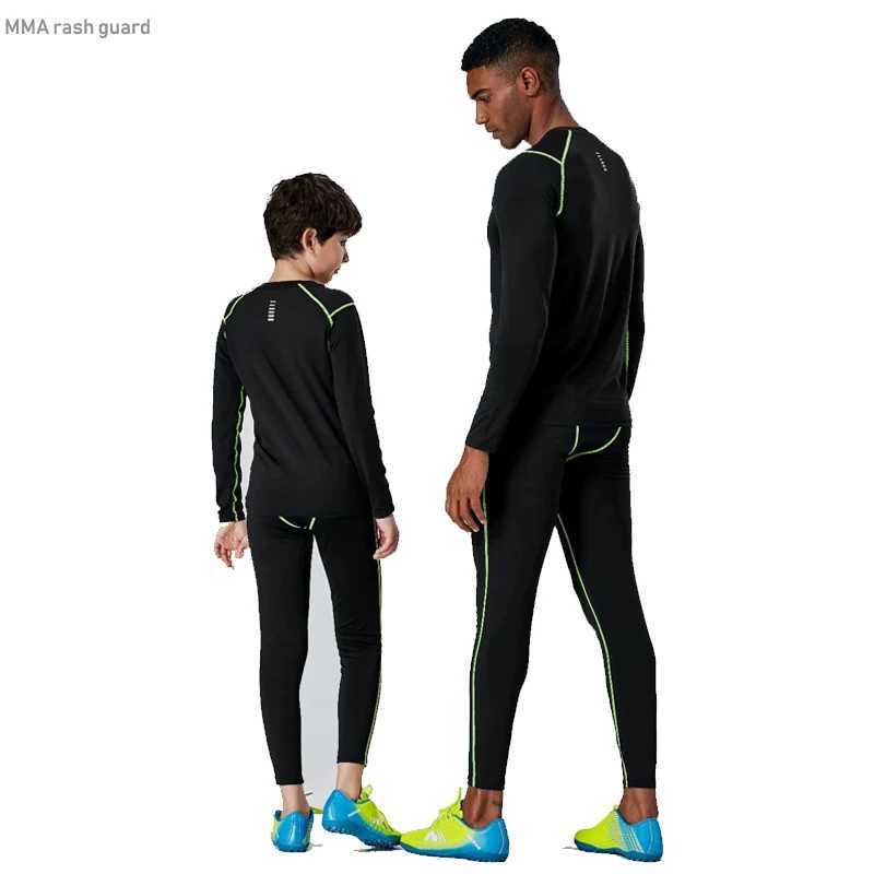 Winter Mens Fleece Thermal Underwear Warm Second Skin Kids Thermal Long Shirt Bottom Indoor Base Layer Tights Sports underwear LX241104