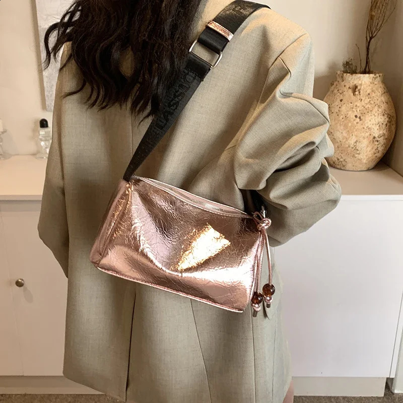 Xiaojin Cute PU Leather Shoulder Bag Womens Handbag and Wallet Korean Fashion Solid Color Horizontal Bucket Bag 241105
