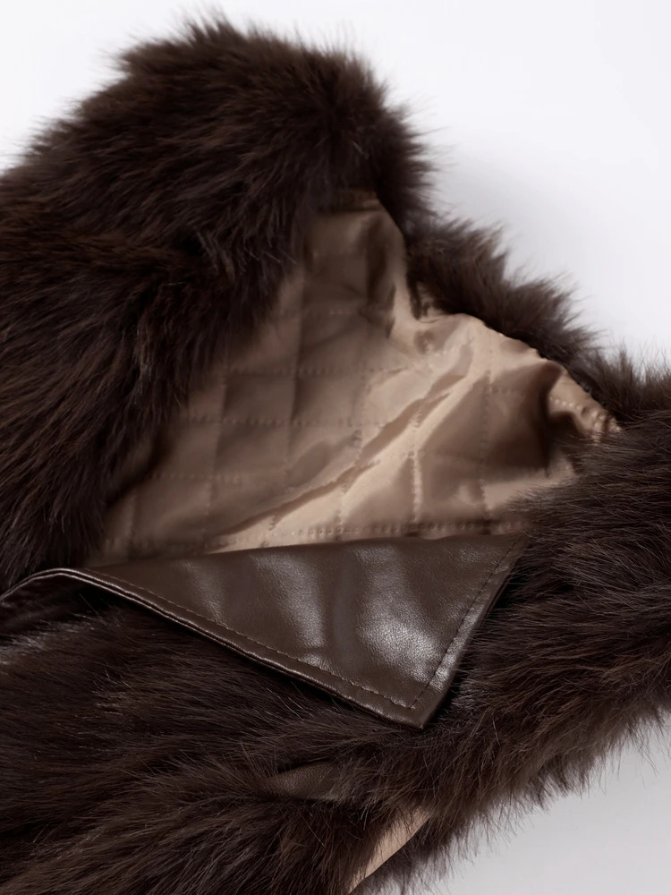 Faux Fur Coat Women Fashion Sleeveless Thicken Female Waistcoat 2024 Autumn Winter Lace Up Fluffy Warm Loose Lady Jackets 241105