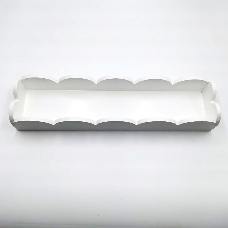 Contemporary Curved Design Wall-Mounted Shelf Unit Durable & Sleek Furniture Accent