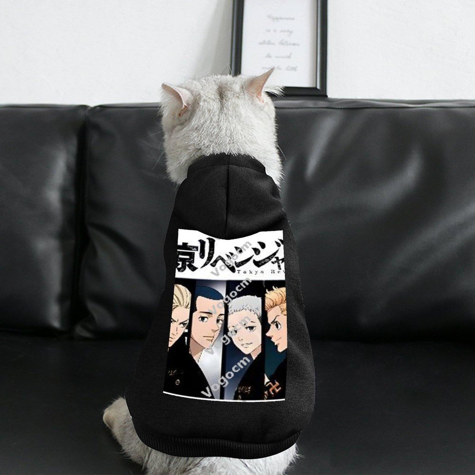 Casual New Pet Hooded Sweatshirt Hooded Breathable Outdoor Walking Dog's Hooded Sweatshirt Cartoon Print Fine Fabrics Classic Pets