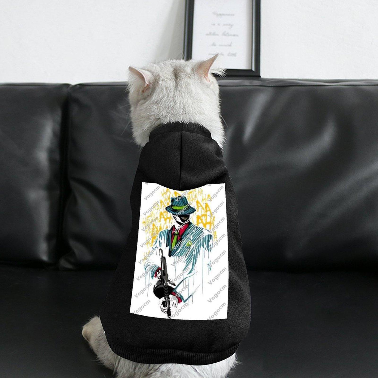 Designer Fashion Dog Hooded Sweatshirt Breathable Soft Outdoor Sun Protection Pet Hoodie Customized cartoon Terylene health cloth Cool Top Hoodie