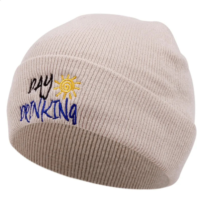 Selling y Winter Warm Beanie Hat Knitted Embroidery Cotton Skullies Beanies Outdoor Leisure Bonnets for Women Men 241105