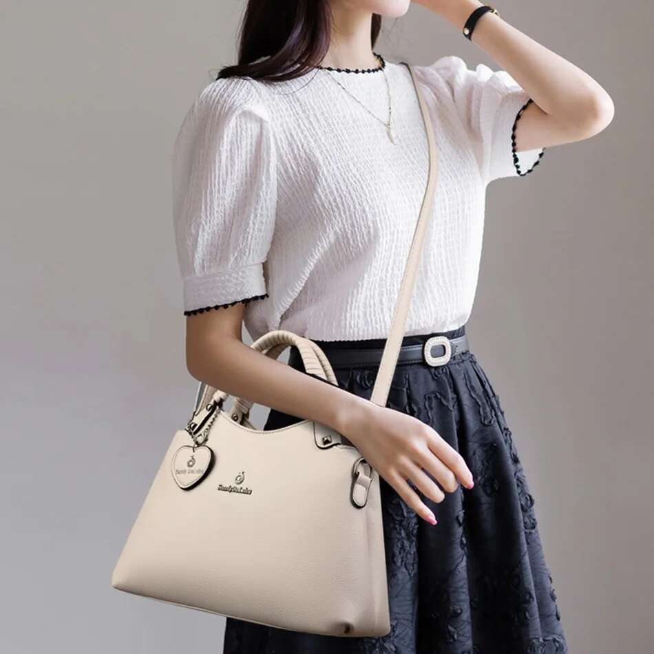 Genuine Soft Leather Shoulder Crossbody Bags for Hot sale Handbag Women Designer Casual Tote Messenger Bag Sac