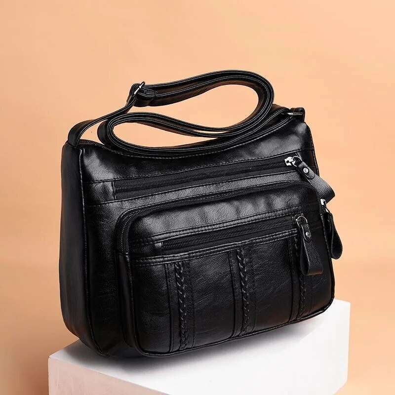 Designer Bag 2024 New Middle-Aged Women's Bag, Lightweight, Multi-Layered, Large-Capacity Mother's Bag, Crossbody Bag, Elderly Bag, Shoulder