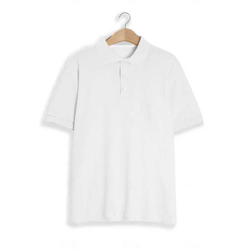 Summer mens business shirt Wfle lapel button T-shirt slim fit suitable for daily wear W241104
