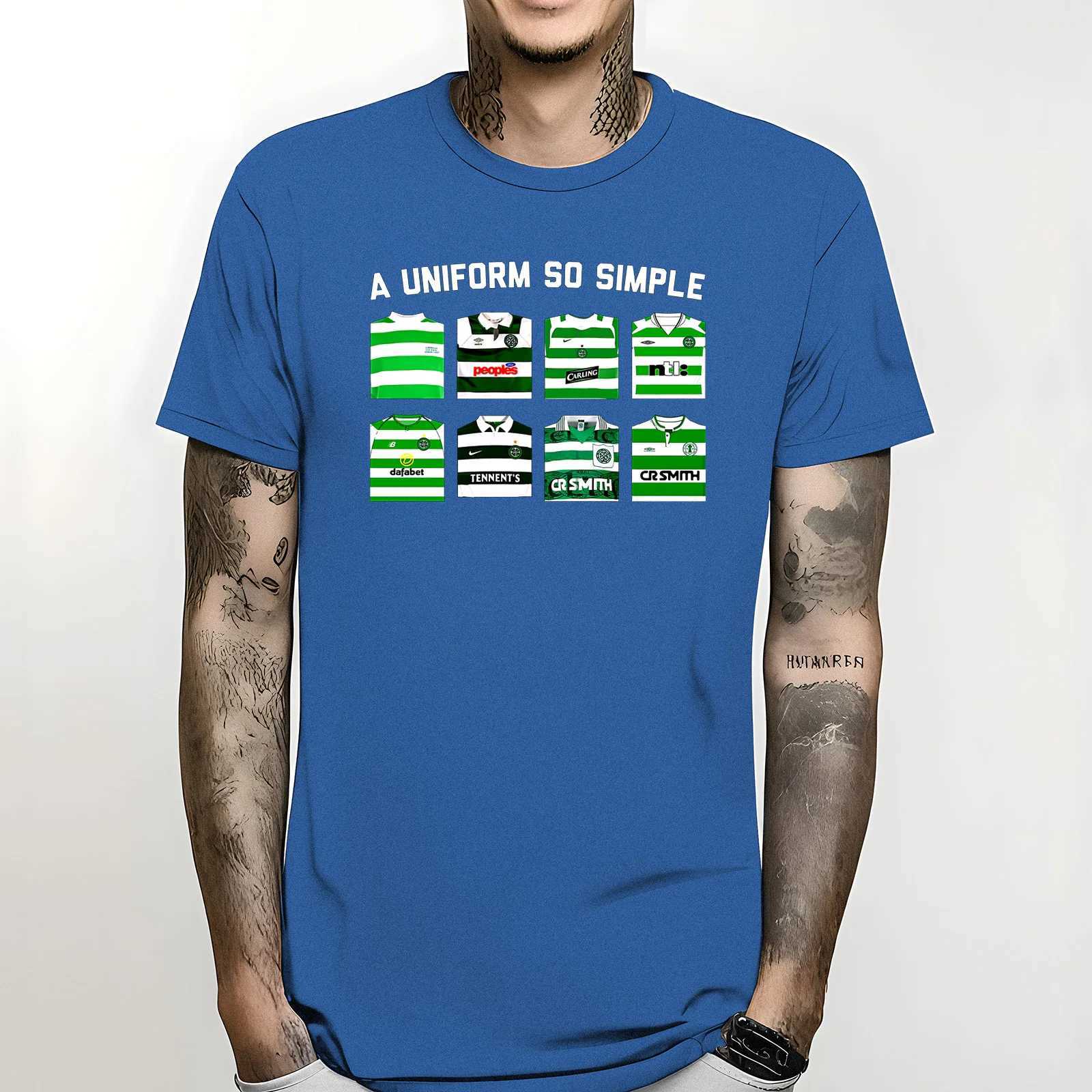 Uniform so simple Celtic Glasgow t-shirt heavyweight mens fashion clothing cotton mens designer clothing style W241105