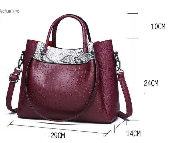 Designer Bag New European And American Women's Bag Trend Snake Pattern Sub Mother Bag Large Capacity 2-Piece Simple One Shoulder Messeng