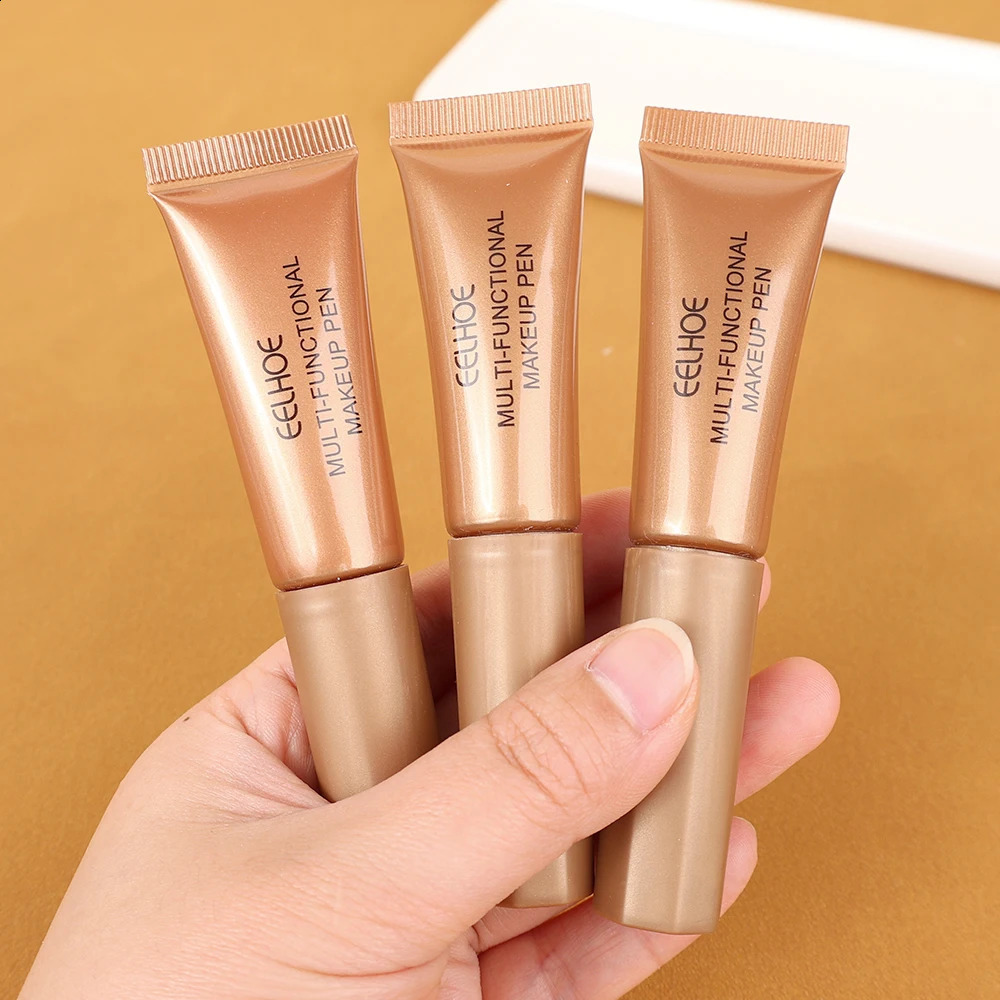 Multifunctional Makeup Pen Liquid Contouring Blush Bronzer Highlighter Pearlescent Soft Sponge Tip Women Cheeks Beauty Cosmetics 241105
