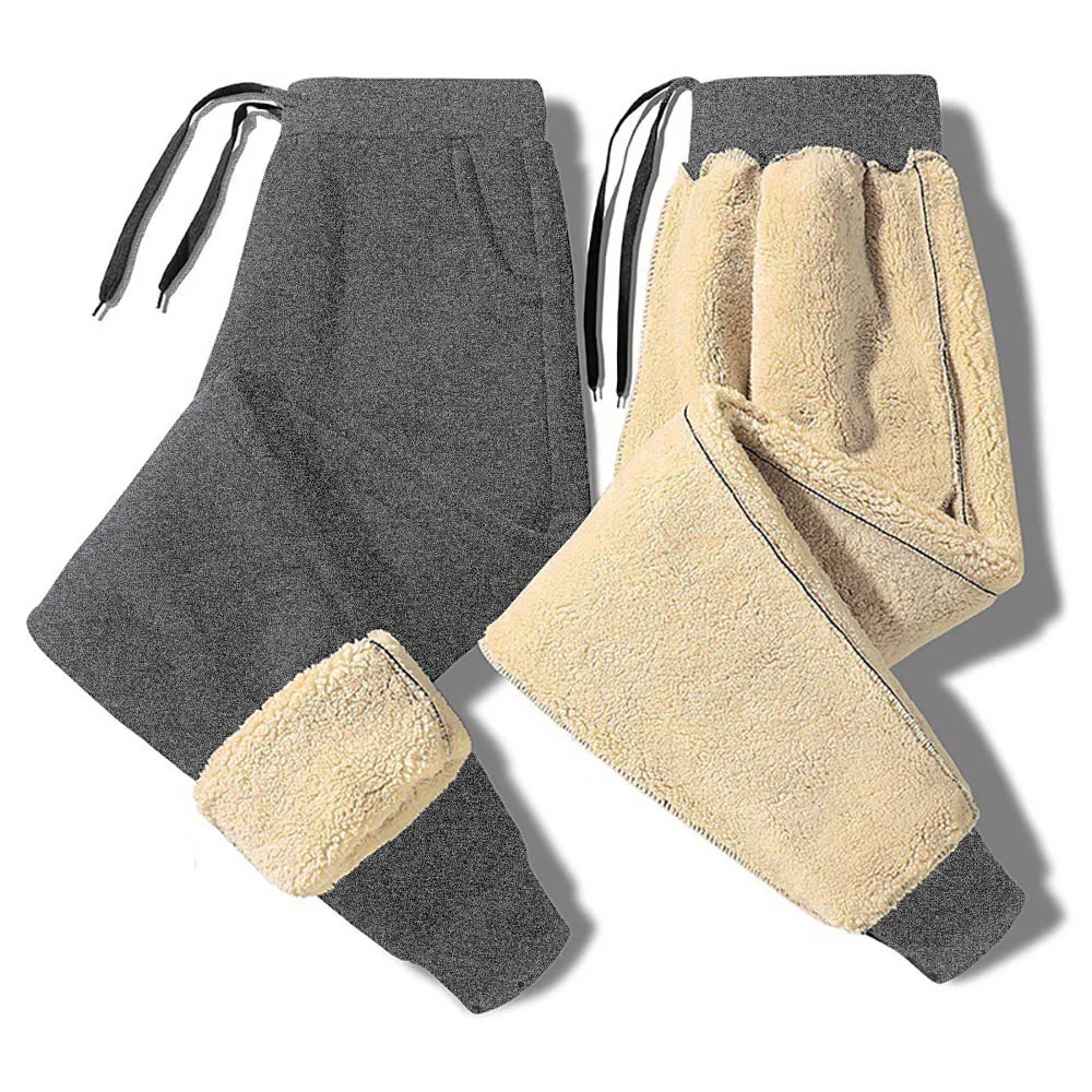 Autumn Winter Plush Thickened Sports Pants for Men Warm Casual Joggers Pants Loose Leggings for Men Sweatpants 241104