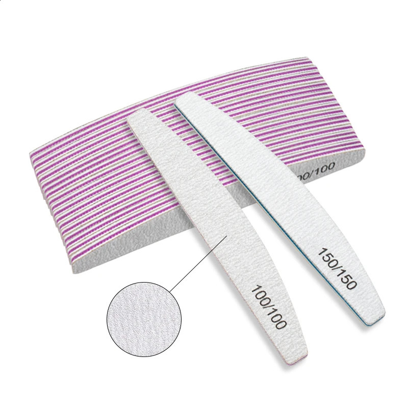 3510Pcs Professional Nail File Sandpaper Strong Thick Nail Files Buffer For Manicure Sanding Half Moon Lime Nail Tools 100180 241105
