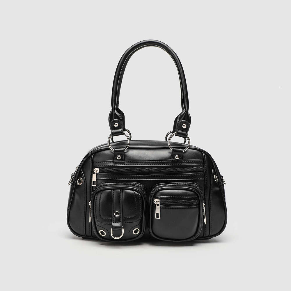 Designer Bag 2024 New Cool Girls Handbag Motorcycle Bag Young Women PU Leather Shoulder Crossbody Bag Daily Commuter Bag