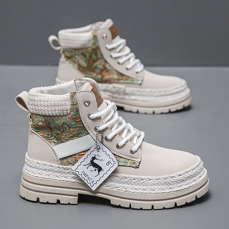 Men's Retro Hiking Boots hot - New Waterproof Leather High Top Sneakers for Outdoor Casual Wear