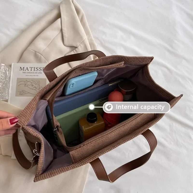 Designer Bag Handbags For Women Corduroy Satchel Shoulder Bags Ladies Totes Crossbody Bag For Women Vintage Shopper Shopping Bags