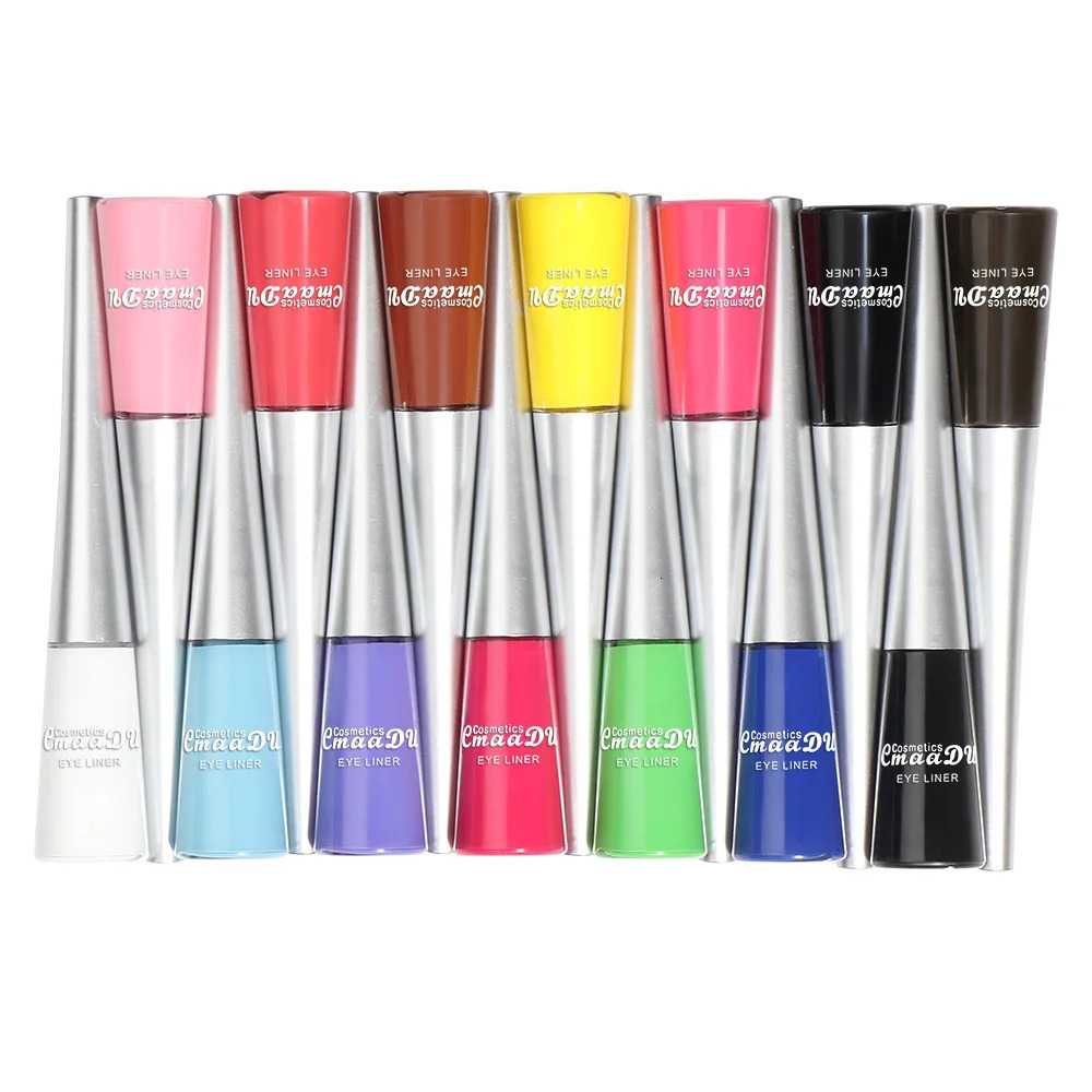 CmaaDu 14ColorSet Waterproof Excess Liquid Eyeliner Pencil Makeup Colorful Fiery-Hued Pigment Colour Eyleliner Pen Cosmetic 241104