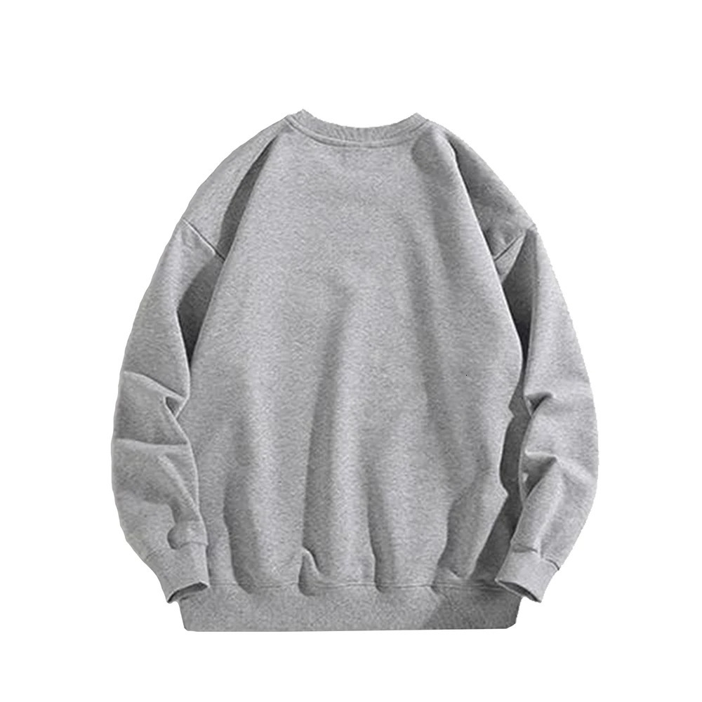 Men Oversized Pullover Fashion Solid Color Sweatshirt Men O Neck Long Sleeve Casual Sweatshirt Street Sportswear 241104