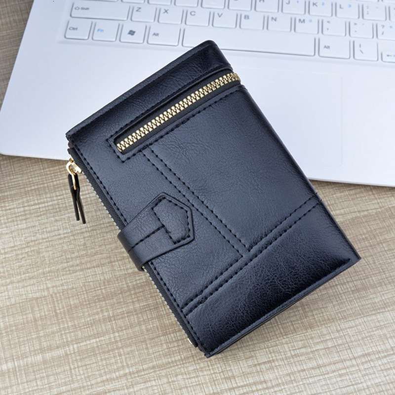 New Ultra-thin PU Leather Women's Fashionable Short Card Holder Designer Solid Color Handbag Wallet