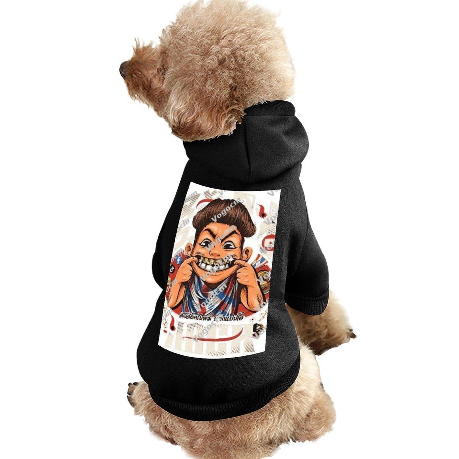 Designer Fashion Dog's Hooded Sweatshirt Breathable Hooded Neck Outdoor Dog Clothes Hoodie DIY Oversized Logo Micro Elastic Fabrics Cool Wear