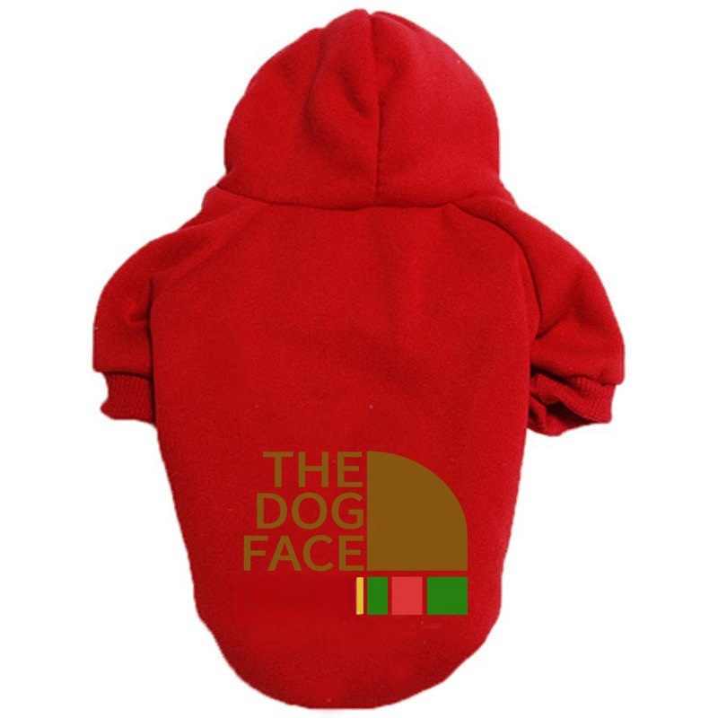 The Dog Face Hoodie Clothes Sweatshirt Warm Dog Sweater Dog Jacket Solid Color Dog Clothes Apparel with Hood Pet Clothes and Sweater Coat All in One S