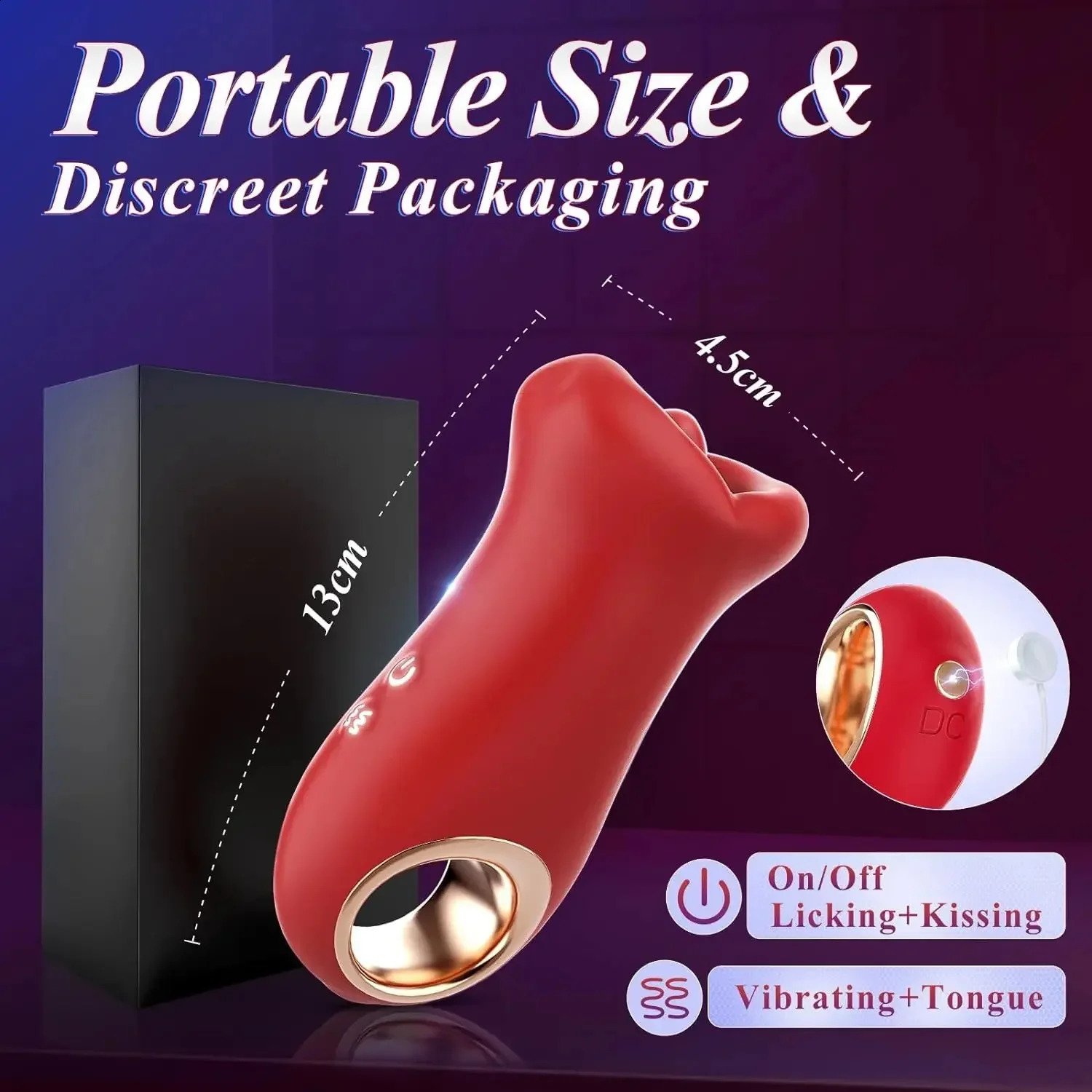 SUNFOO OfficialWebsite 10 Modes Tongue Licking Vibrator Big Mouth GSpot Nipple Massager Clitoral Stimulator Sex Toys For Women 241105